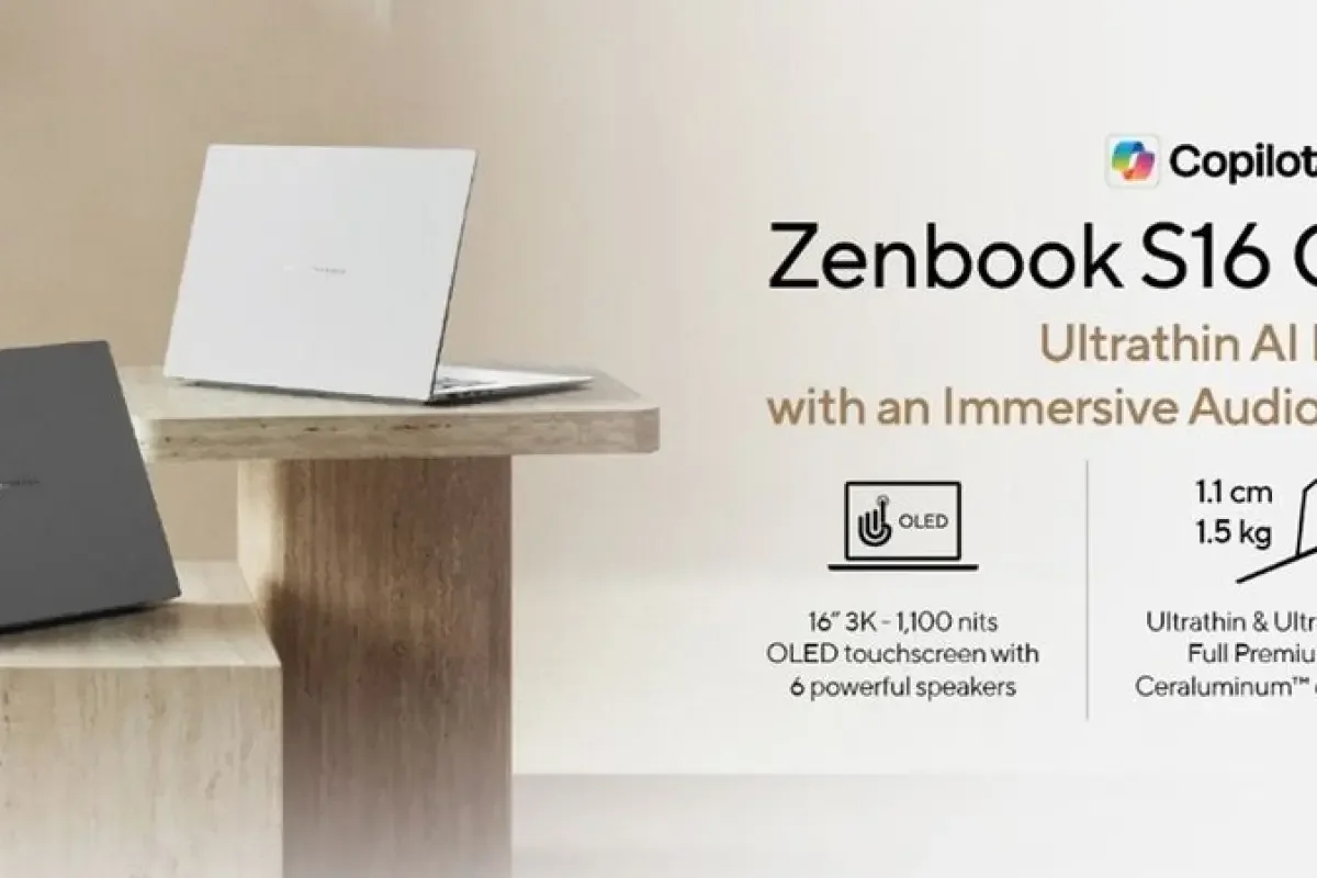 Asus Luncurkan Zenbook S16 OLED 2026, Laptop 16 Inci dengan Ketebalan Hanya 1,1 cm