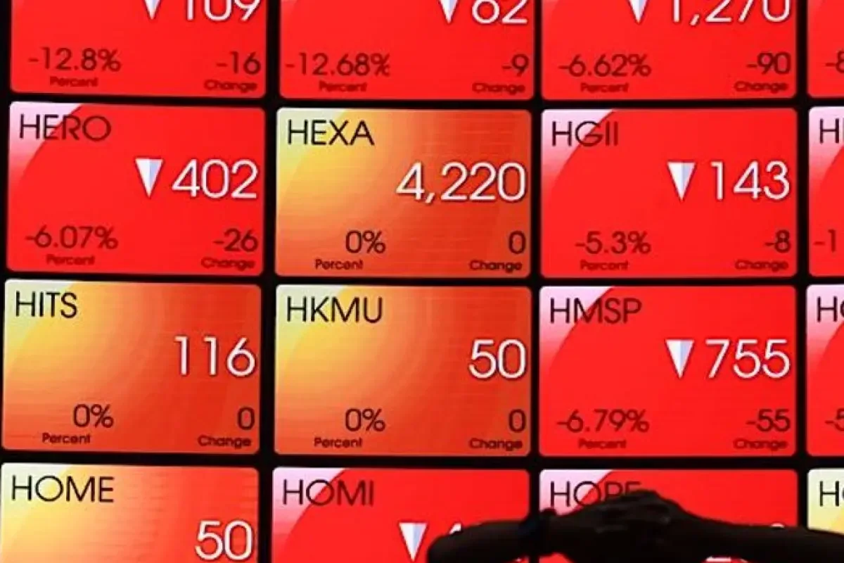 IHSG Ditutup Melemah ke Level 5.789 di Sesi I, Tertekan Sentimen Domestik dan Global