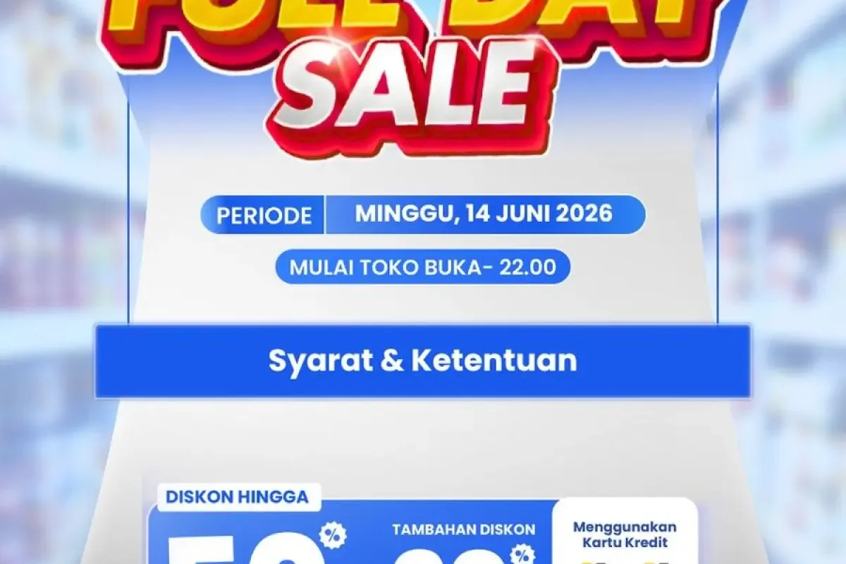 Transmart Full Day Sale 14 Juni 2026: Diskon hingga 50% + 20%