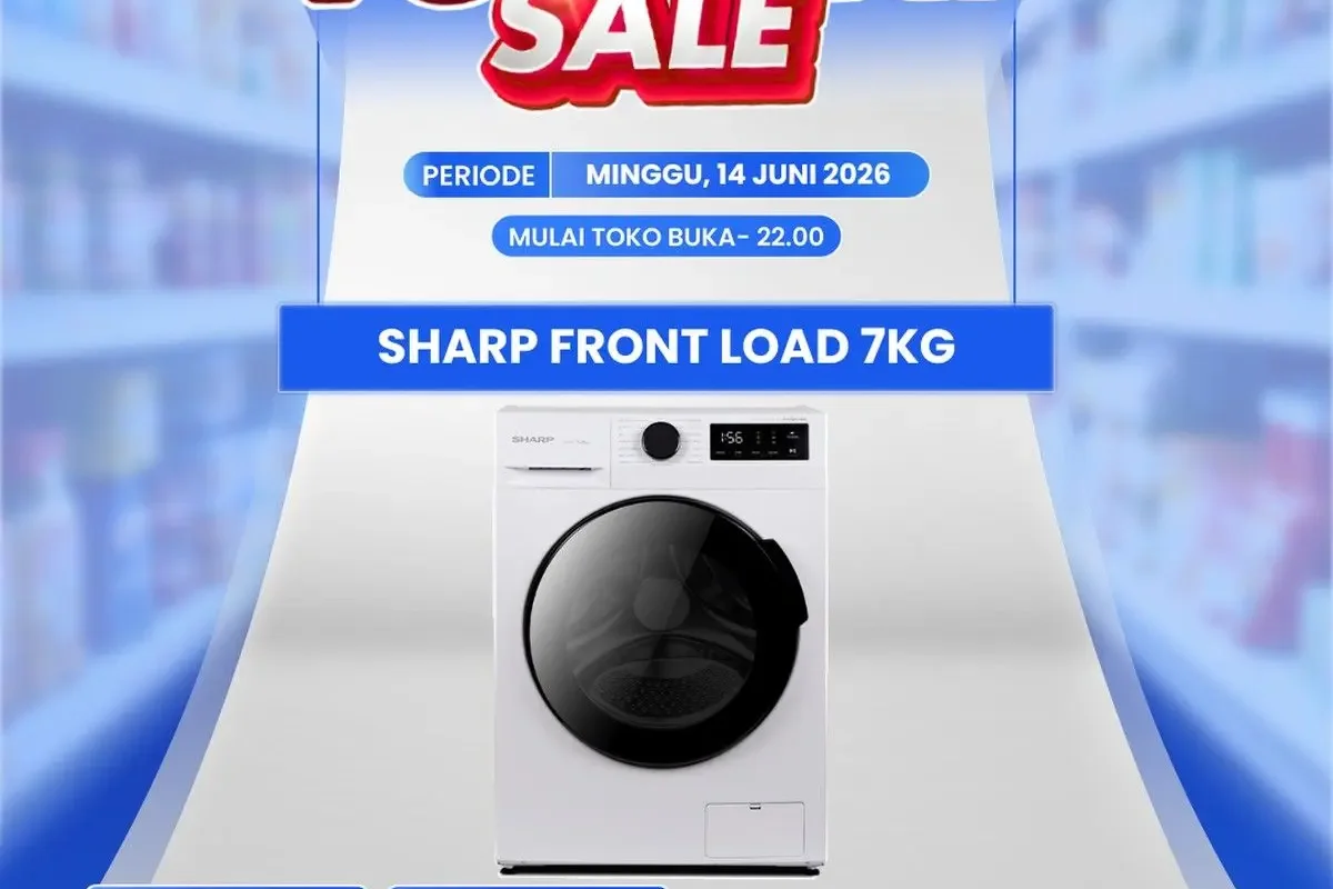 Diskon Mesin Cuci Front Load 7 Kg Sharp Meriahkan Transmart Full Day Sale