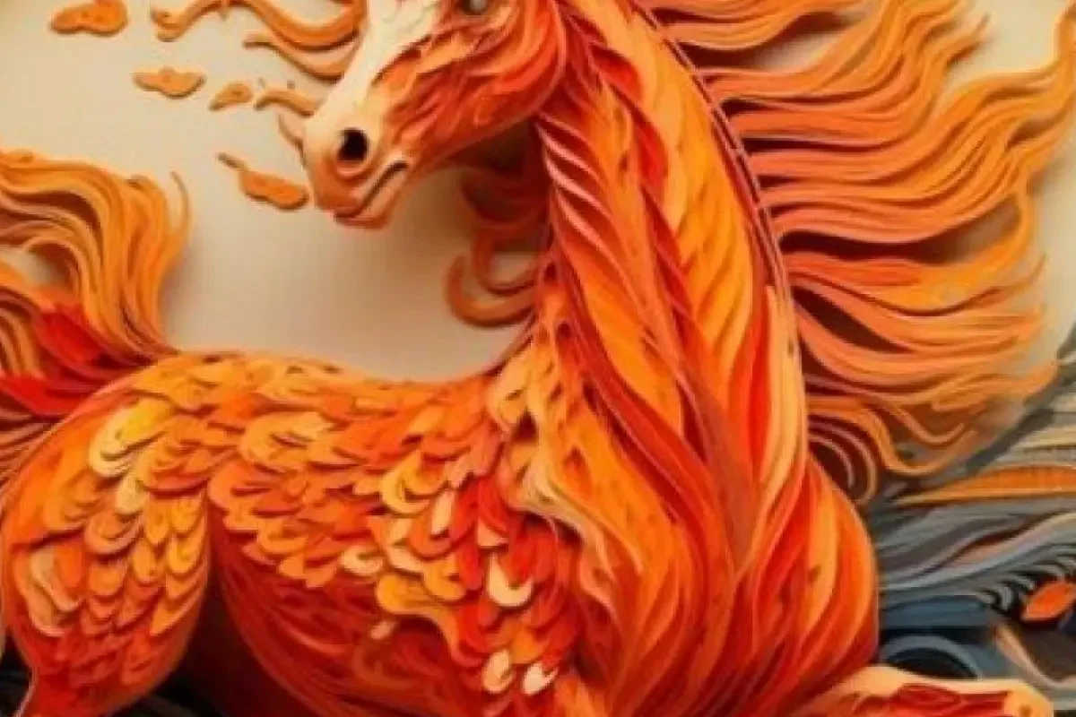 Ilustrasi shio Kuda, Ular, dan Ayam