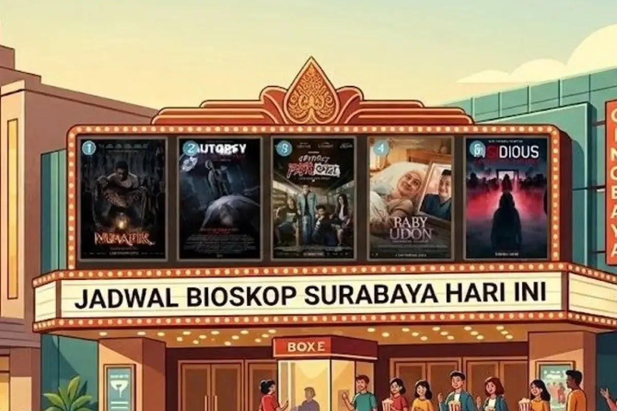 Suasana bioskop di Surabaya dengan jadwal film 22 September 2026