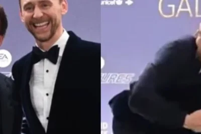 Sam Thompson Peluk Tom Hiddleston di Gala Amal Soccer Aid