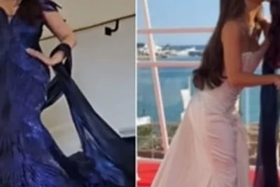 Aishwarya Rai Bachchan Tampil Memukau dengan Gaun Biru Safir di Cannes 2026