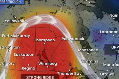 Atmospheric Omega Block Triggers Record Breaking Canadian Heat Wave