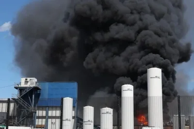 Emergency Crews Battle Recycling Center Fire in Belfast