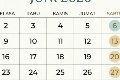 Kalender Juni 2026: Dua Hari Libur Nasional dan Rangkaian Hari Besar