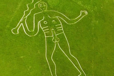 National Trust Rechalks Cerne Abbas Giant in Dorset to Counter Weather Damage