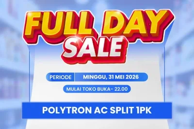 Diskon Polytron AC Split 1PK di Transmart Full Day Sale 31 Mei 2026