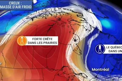 Atmospheric Ridge Brings Warmer Temperatures to Quebec