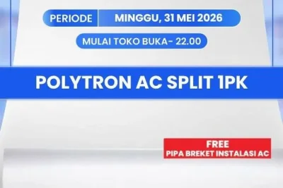 Transmart Full Day Sale: Diskon AC Split Polytron Capai Rp1,6 Juta