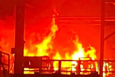 Emergency Crews Battle Hazardous Blaze at Port Talbot Steelworks