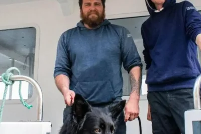 Tour Boat Crew Rescues Dog Blown 2.5 Miles Out to Sea in Northumberland