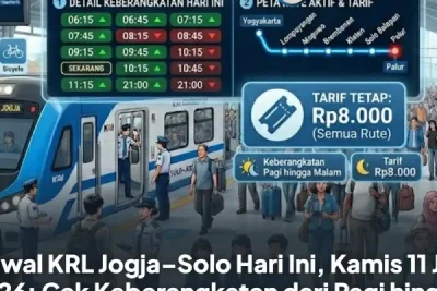 Jadwal KRL Jogja-Solo 11 Juni 2026: Beroperasi Normal hingga Malam