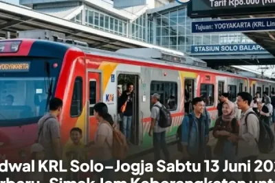 Jadwal KRL Solo Jogja 13 Juni 2026: Berangkat dari Pagi hingga Malam