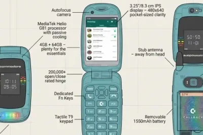 Commodore Luncurkan Callback 8020, Ponsel Lipat Minim Distraksi